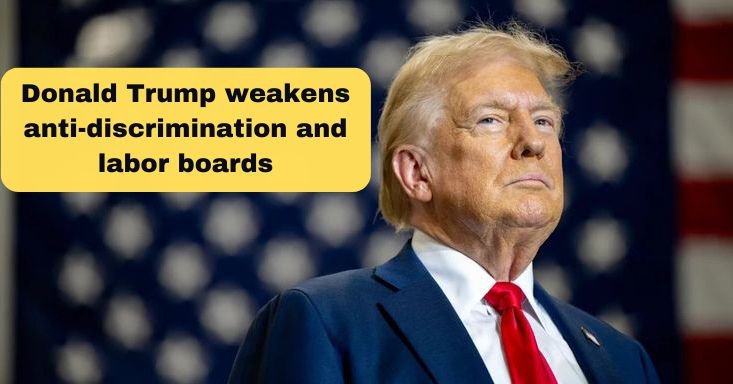 Donald Trump weakens anti-discrimination and labor boards.